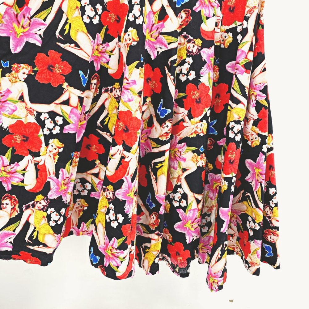 Hell Bunny Hawaii 50's Rockabilly Dress - Picture 4 of 10